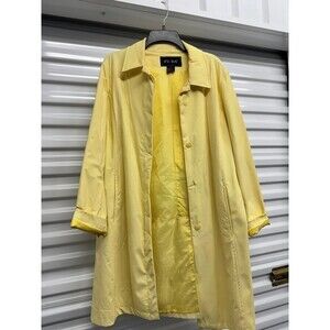 FU DA Yellow Polyester Blend Coat